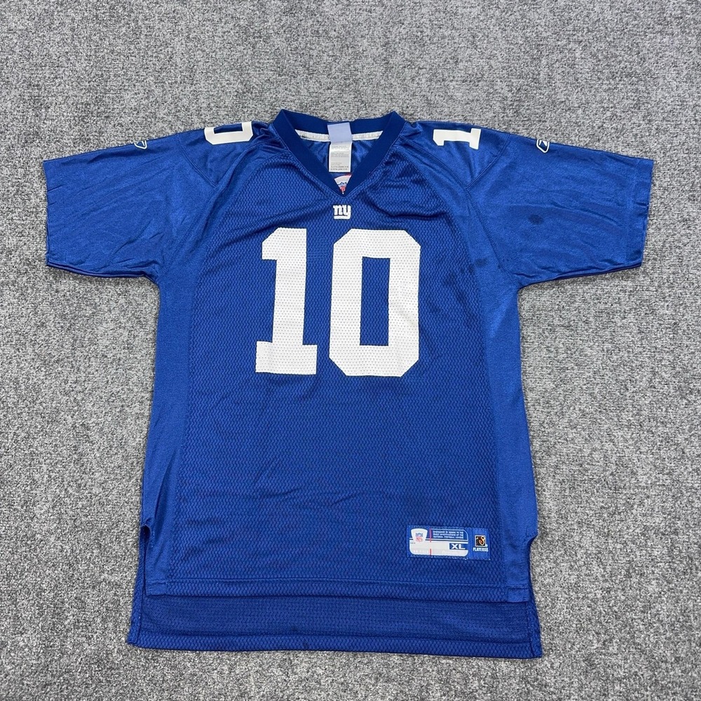 New York Giantsโ Jersey Boys XL Blue NFL Football Eli Manning 10 Reebok Youth